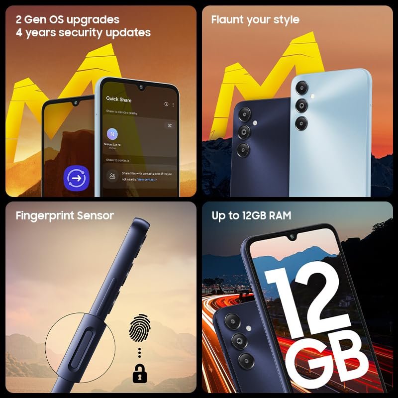 61tjavigmzl Samsung Galaxy M14 4G (Sapphire Blue,6GB,128GB) | 50MP Triple Cam | 5000mAh Battery | Snapdragon 680 Processor | 2 Gen. OS Upgrade & 4 Year Security Update | 12GB RAM with RAM Plus | Without Charger