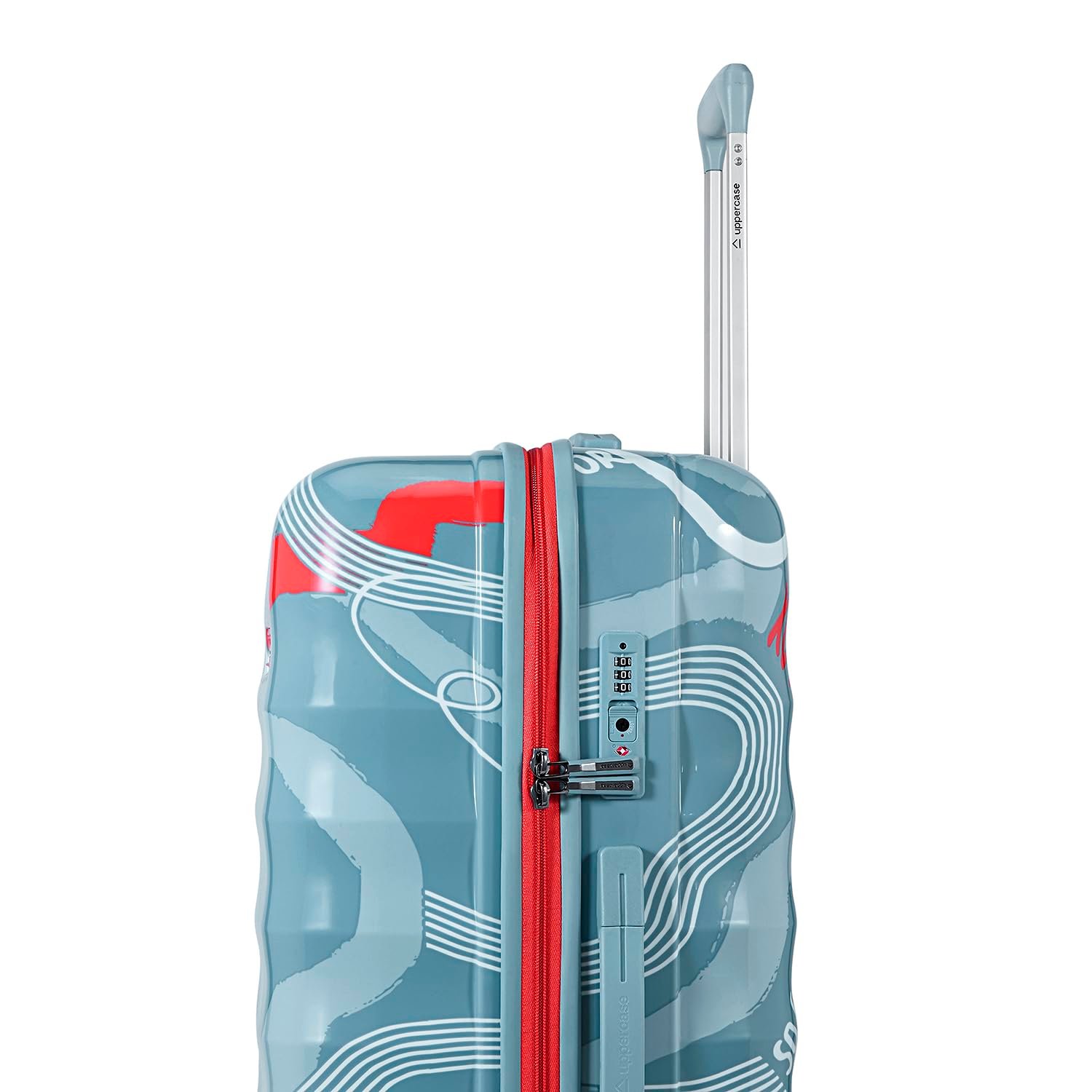 61tpyoorrvl. sl1500 uppercase Serendipity (M+L) Set of 2 Printed Trolley Bag with TSA Lock,Hard Sided Checked Luggage, Durable Design for Travel, RCS Certified for Sustainability, Suitcase for Men & Women (Aqua)
