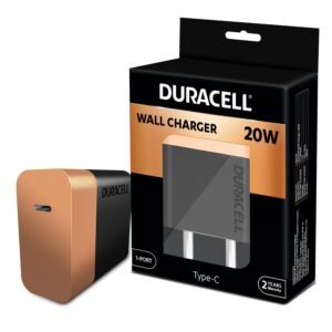 DURACELL 20 Watts Fast Wall Charger Adapter, 1 USB C, Fast Charging Compatible with iPhone, iPad, Samsung Galaxy, Note, Redmi, Mi, Oneplus, Oppo, Vivo Smartphones, DU066