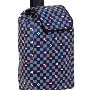 EverBest Removable Bag for Shopping Trolley (Blue Chess)