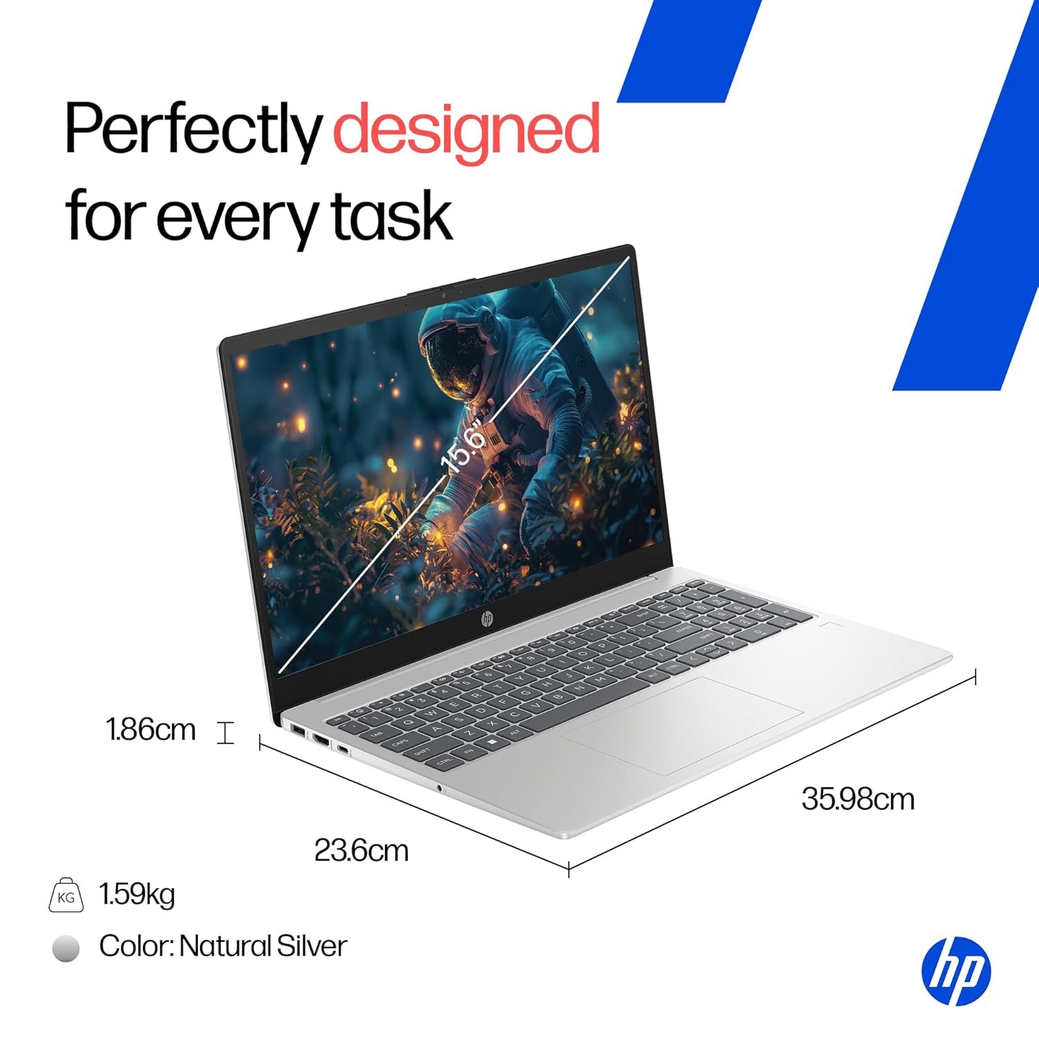 712cw1rl68l. sl1500 HP 15 (Metal ID & Fingerprint & Backlit Laptop)-13th Gen Intel Core i5-1334U (16GB DDR4 Ram,512GB SSD) 15.6/39.6cm,FHD,Win11, M365 Basic(1yr),Office Home24,Silver,1.59kg,Iris Xe,FHD Camera hr0008TU