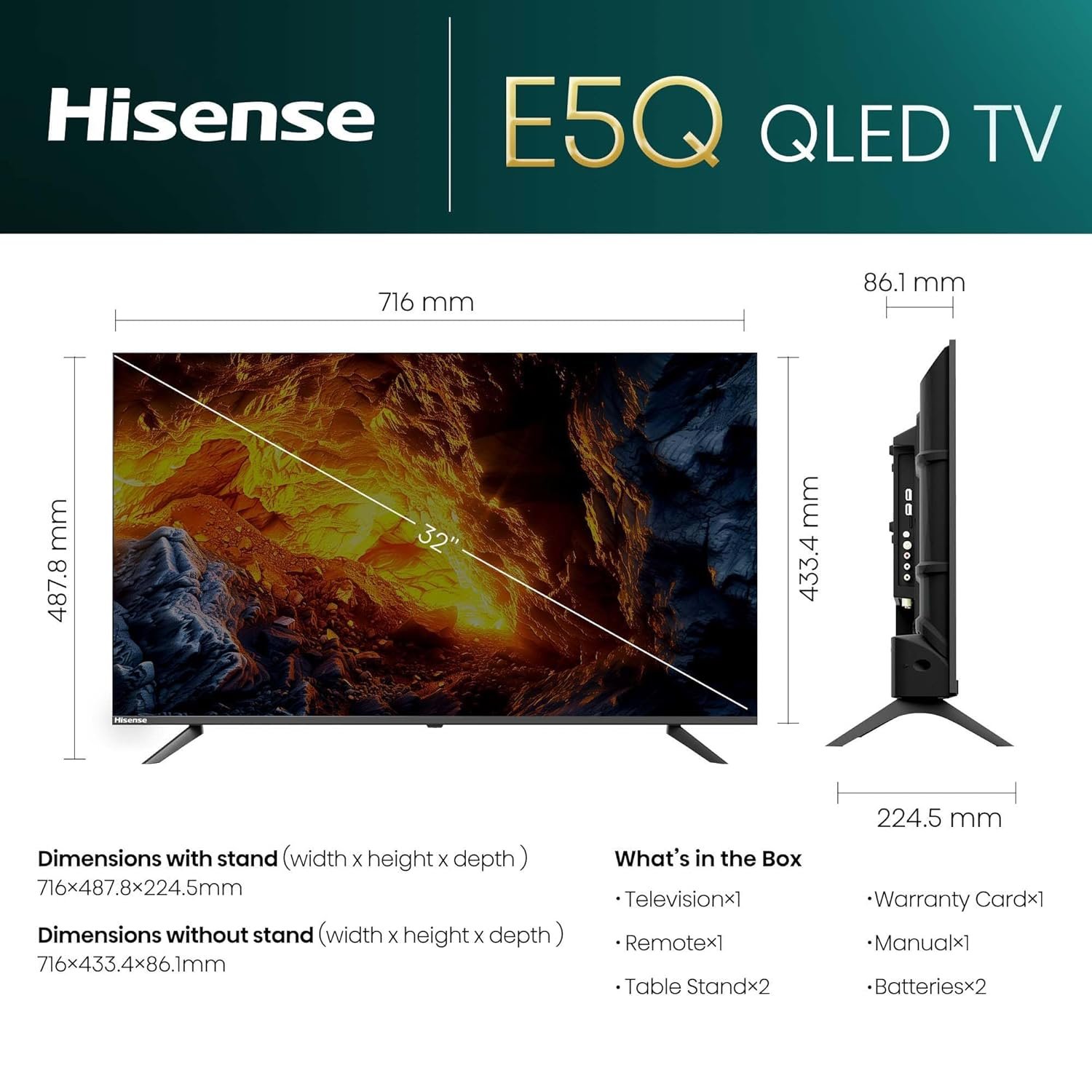 714oklkhpdl. sl1500 Hisense 80 cm (32 inches) E5Q Series HD Ready Smart QLED Google TV 32E5Q