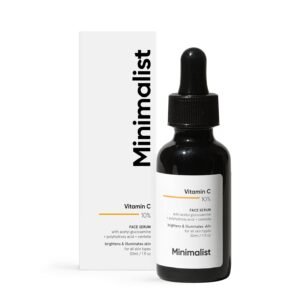 Minimalist Dull Skin, Dark Spots & Uneven Tone Treatment 10% Vitamin C Face Serum, Formulated & Tested for Sensitive and All Skin Types with Ethyl Ascorbic Acid & Pha for Men & Women, 30Ml