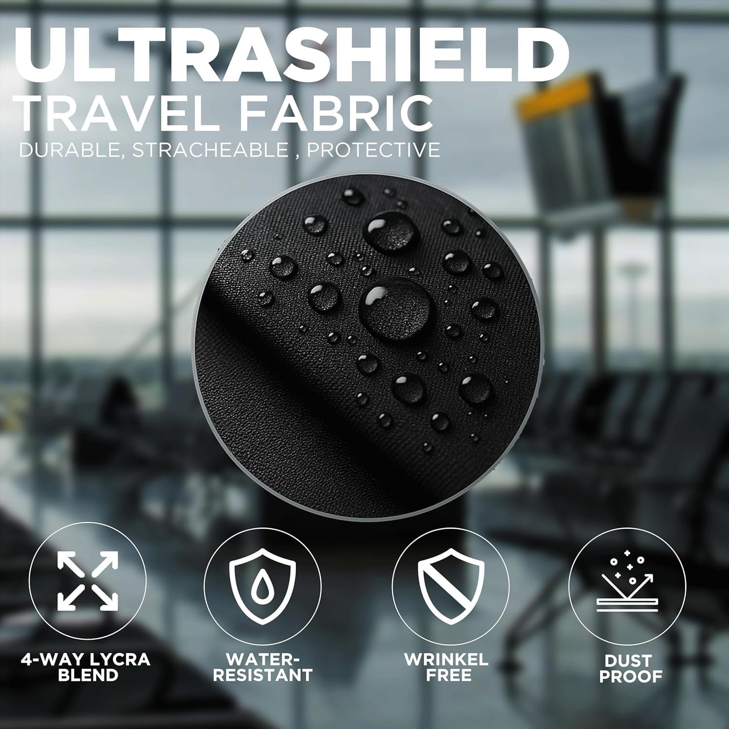 717qhhn6i0l. sl1500 WanderWraps Spendex Polyester Protective Luggage Cover | Hard Luggage Trolley Bag Cover | Washable | Dust Proof | Stretchable | M – 24 inch | Skytrail||