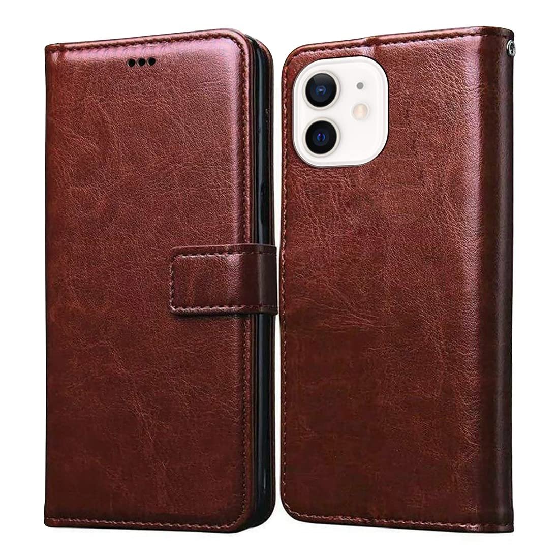 Flip Cover Back Case for Apple iPhone 12/12 Pro | Premium Leather Finish | Inbuilt Pockets & Stand | Flip Cover Back Case for Apple iPhone 12/12 Pro (Brown) Flip Cover Back Case for Apple iPhone 12/12 Pro | Premium Leather Finish | Inbuilt Pockets & Stand | Flip Cover Back Case for Apple iPhone 12/12 Pro (Brown)