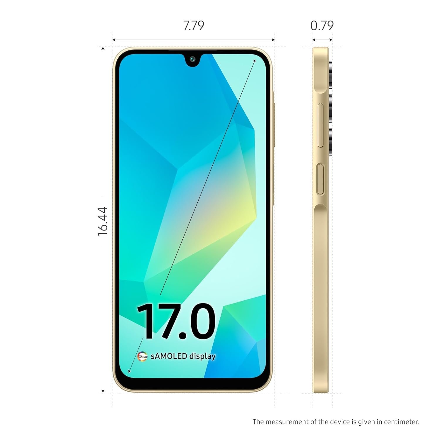 71dwljelgxl. sl1500 Samsung Galaxy A16 5G (Gold, 8GB RAM, 128GB Storage) | AI | Circle to Search | Super AMOLED | 6.5 Inch Display | 50MP Triple Camera | IP54 Rated | 6 Times OS Upgrades