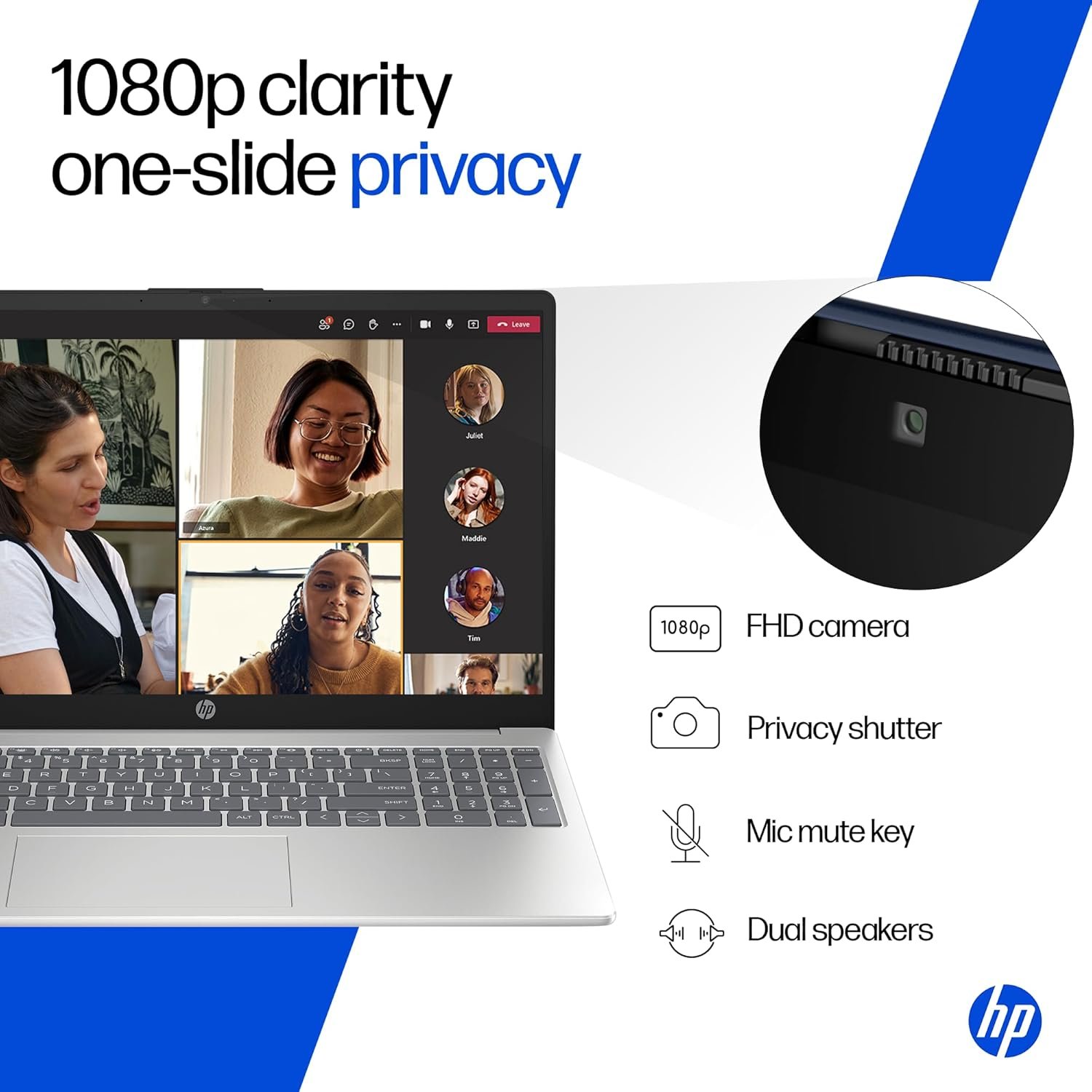 71keqnyygzl. sl1500 1765950506 4142 HP 15, AMD Ryzen 7 7735HS (16GB DDR5,512GB SSD) FHD, Anti-Glare, Micro-Edge, 15.6/39.6cm, Win11, M365 Basic(1yr)* Office24, Silver, 1.59kg, fc1038AU, AMD Radeon FHD Camera w/Shutter, Backlit Laptop