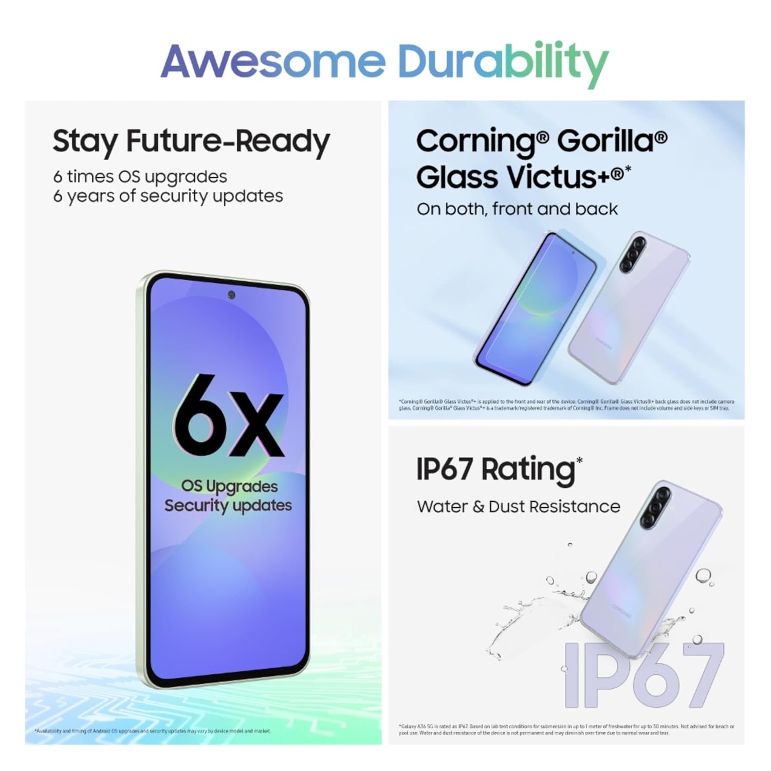 71ojt9qtwtl. sl1500 1765931483 8718 Samsung Galaxy A36 5G (Awesome Lavender, 8GB, 256GB) | Gemini Live | Awesome Intelligence (AI): Circle to Search, My Filter, Object Eraser | 4nm Snapdragon Processor | Flagship Grade Camera