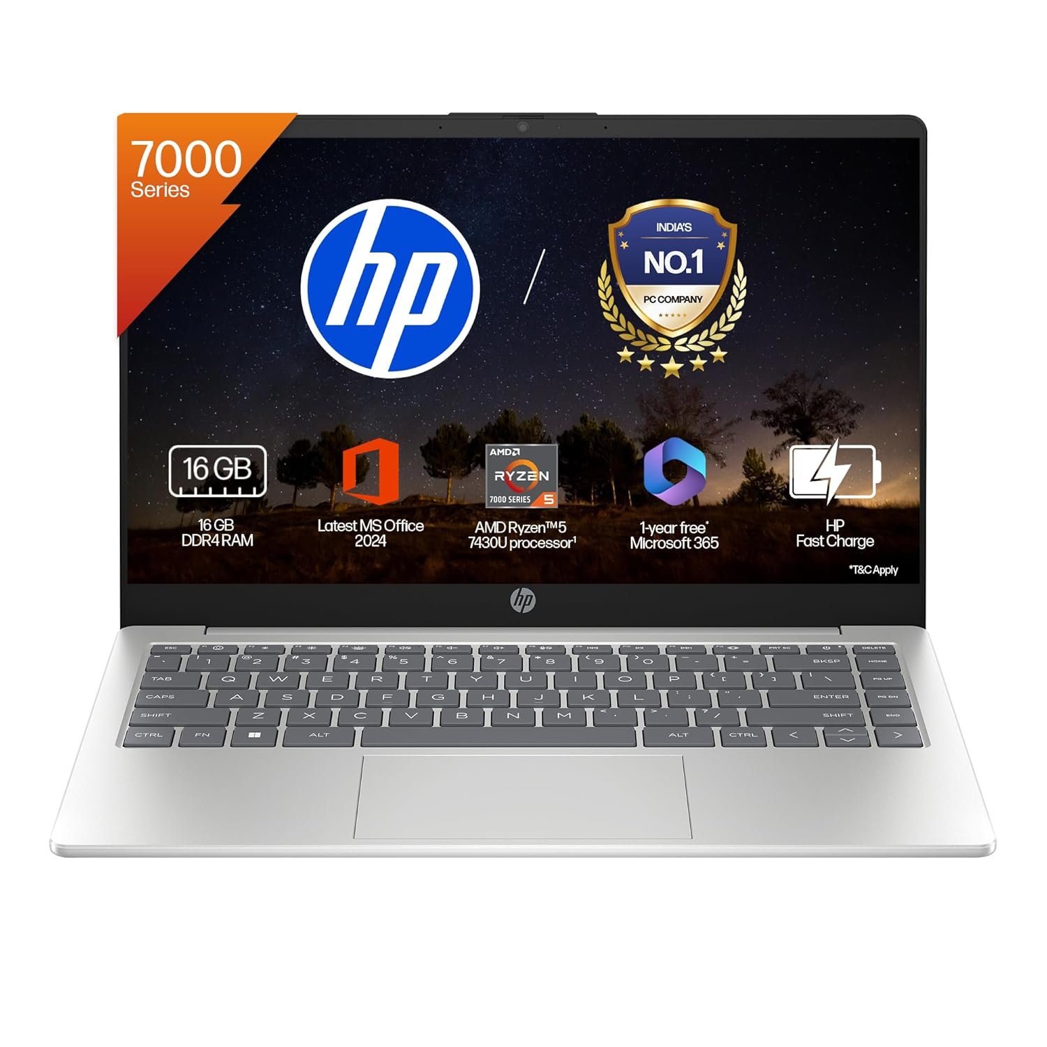 HP 15, AMD Ryzen 5 7430U (16GB DDR4, 512GB SSD) FHD, Anti-Glare, Micro-Edge,15.6''/39.6cm, Win11, M365 Basic(1yr)* Office24, Silver,1.59kg, fc0389AU, AMD Radeon, FHD Camera w/Shutter, Backlit Laptop HP 15, AMD Ryzen 5 7430U (16GB DDR4, 512GB SSD) FHD, Anti-Glare, Micro-Edge,15.6''/39.6cm, Win11, M365 Basic(1yr)* Office24, Silver,1.59kg, fc0389AU, AMD Radeon, FHD Camera w/Shutter, Backlit Laptop