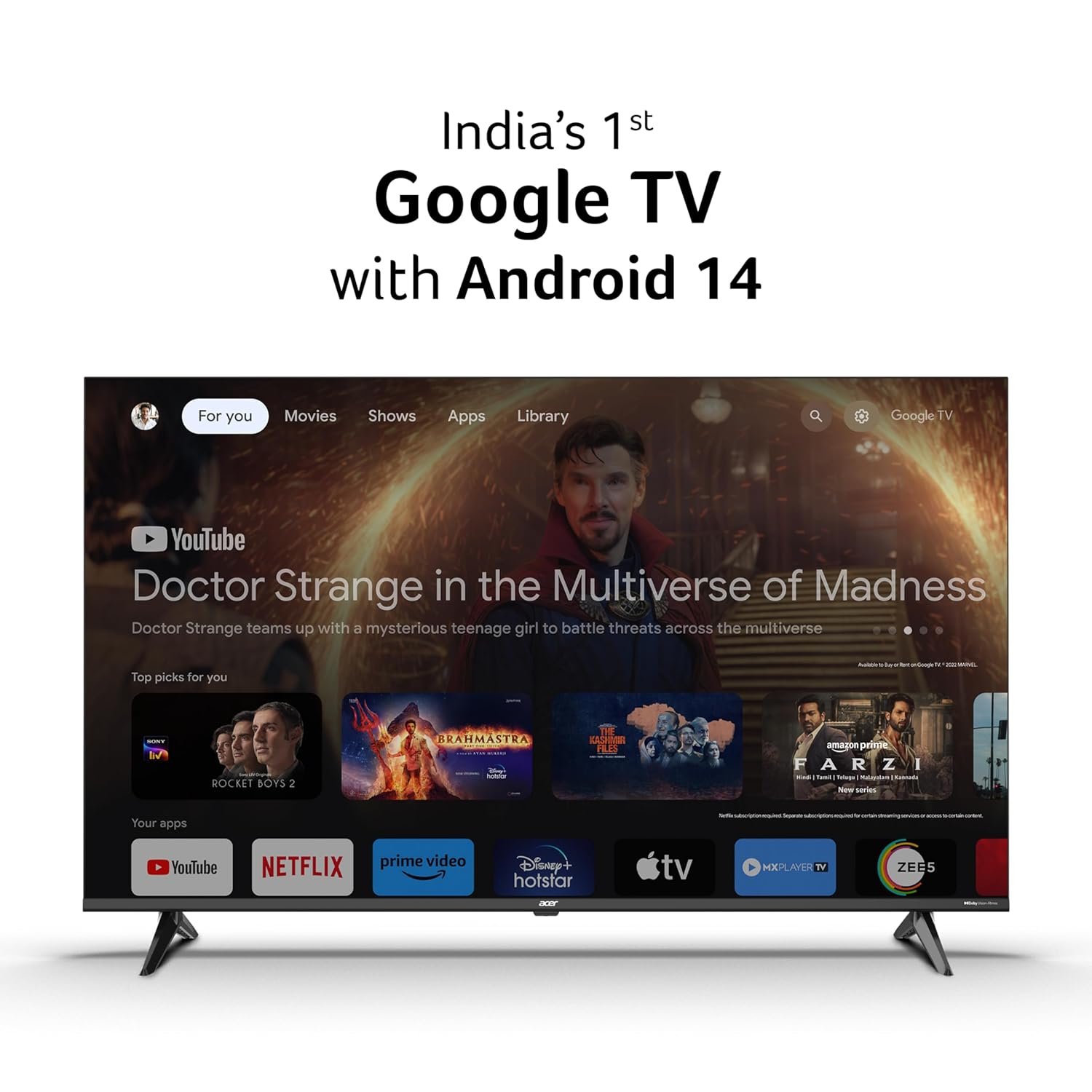 71rfoxmsgfl. sl1500 acer 127 cm (50 inches) Ultra V Series 4K Ultra HD Smart QLED Google TV AR50QDVGU2875BD