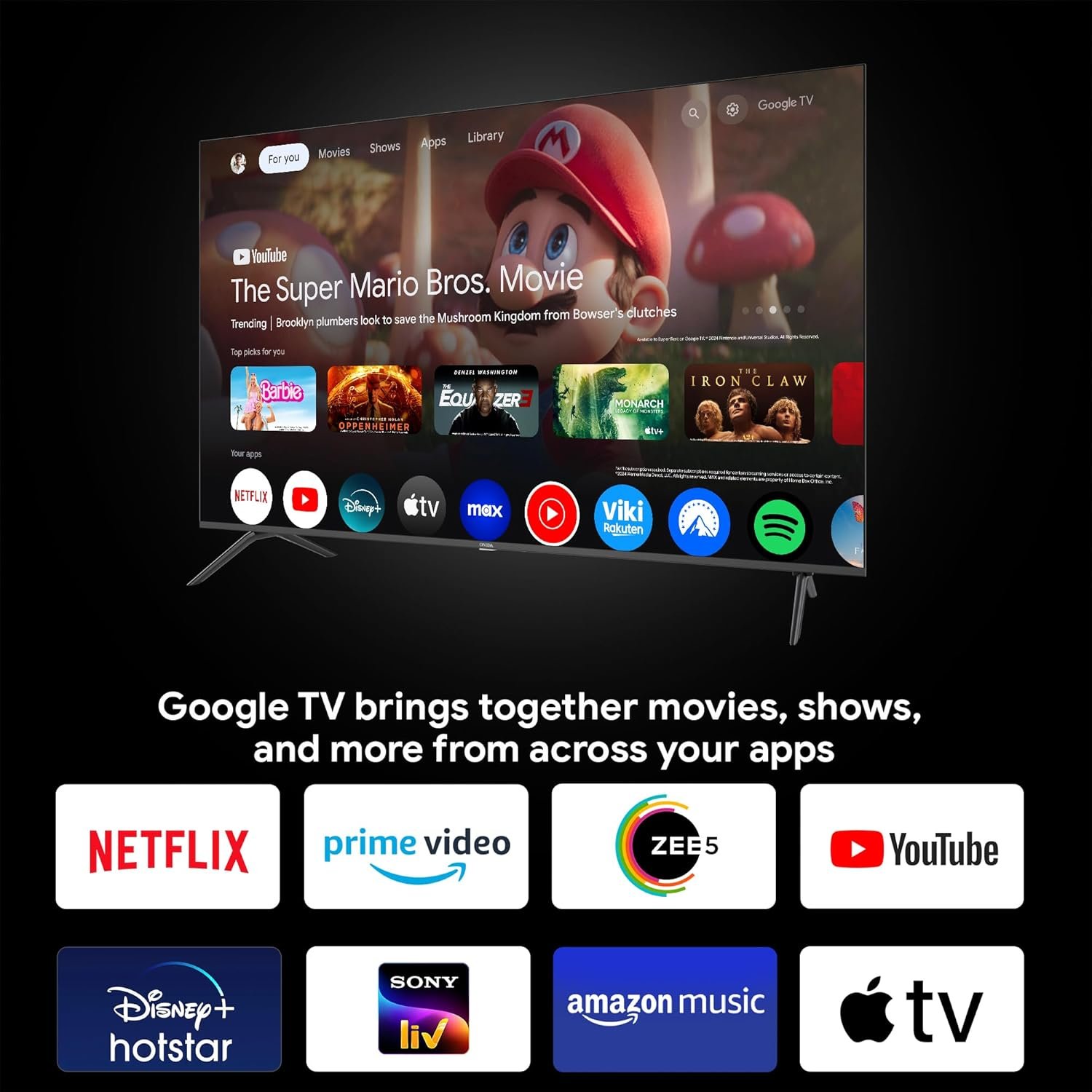 71rxfkkmlrl. sl1500 ONIDA 189 cm (75 inch) Nexg Series 4K Ultra HD Smart LED Google TV 75UIG-R