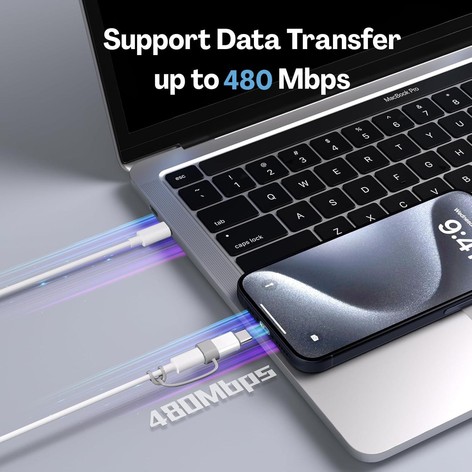 71s8kgdebpl. sl1500 Type C Male to Lightning Female Adapter | USB C Converter for Earphones, Charging & Audio | Type C Compatible with iPhone, iPad, Android & Type C Devices, with Lanyard
