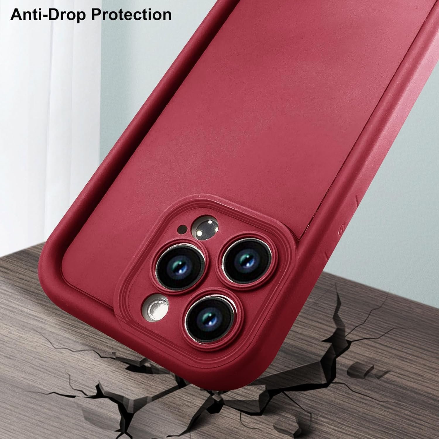 71tmcfd6idl. sl1500 Scalebee Back Cover for Apple iPhone 13 Pro Max Soft and Flexible Matt Finish Anti Slip Shock Proof Camera Protection Silicon Phone Case (Redwine)