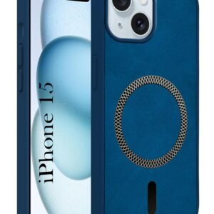 Jkobi Back Cover Case for Apple iPhone 15 (Sleek Leather Finish | MagSafe Compatible Wireless Charging | Camera Bump Protection)