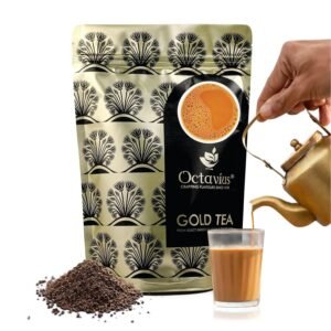 Octavius Gold Tea -1 Kg (500 Cups) | 15% Darjeeling Long Leaf | Black Tea | Blend Of Darjeeling & Assam | Rich And Aromatic Chai | Powder | Chai Patti | Garden Fresh.