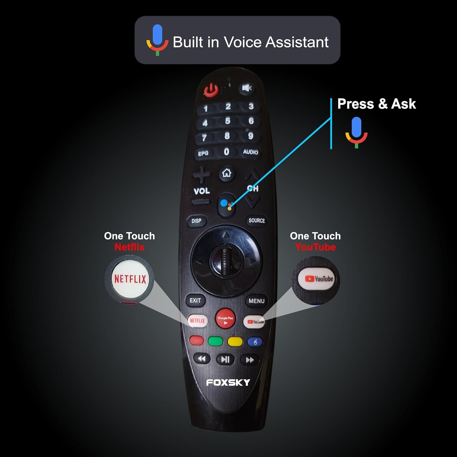 71j5kaffell. sl1500 Foxsky 80 cm (32 inches) HD Ready Smart LED TV 32FS-VS (Black)