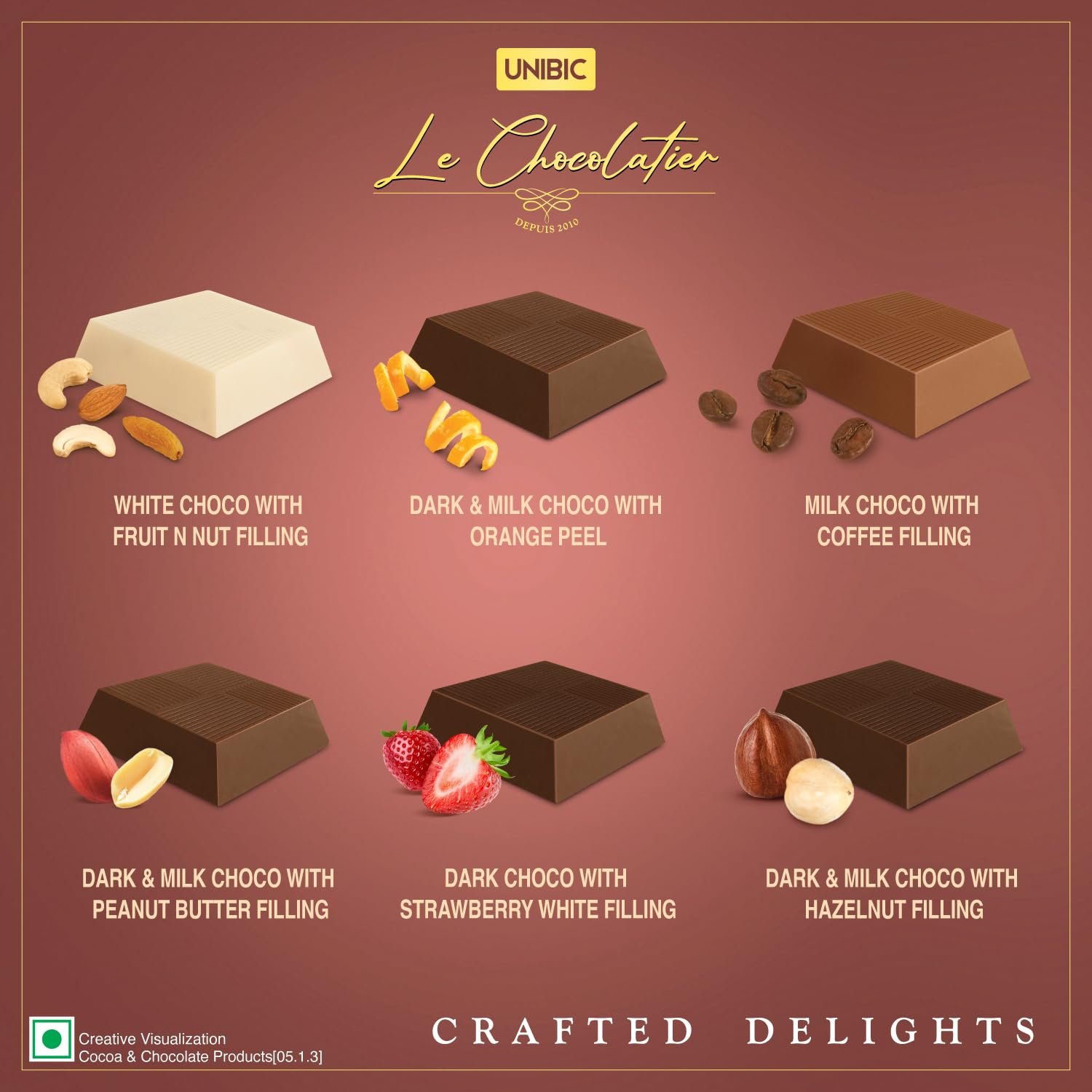 71nztizradl. sl1500 Unibic Le Chocolatier|Assorted Chocolates|Chocolate Gift Pack,168 Gram