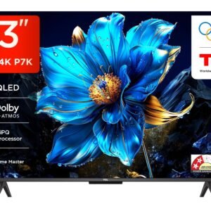 TCL 108 cm (43 inches) 4K Ultra HD Smart QLED Google TV 43P7K (Black)