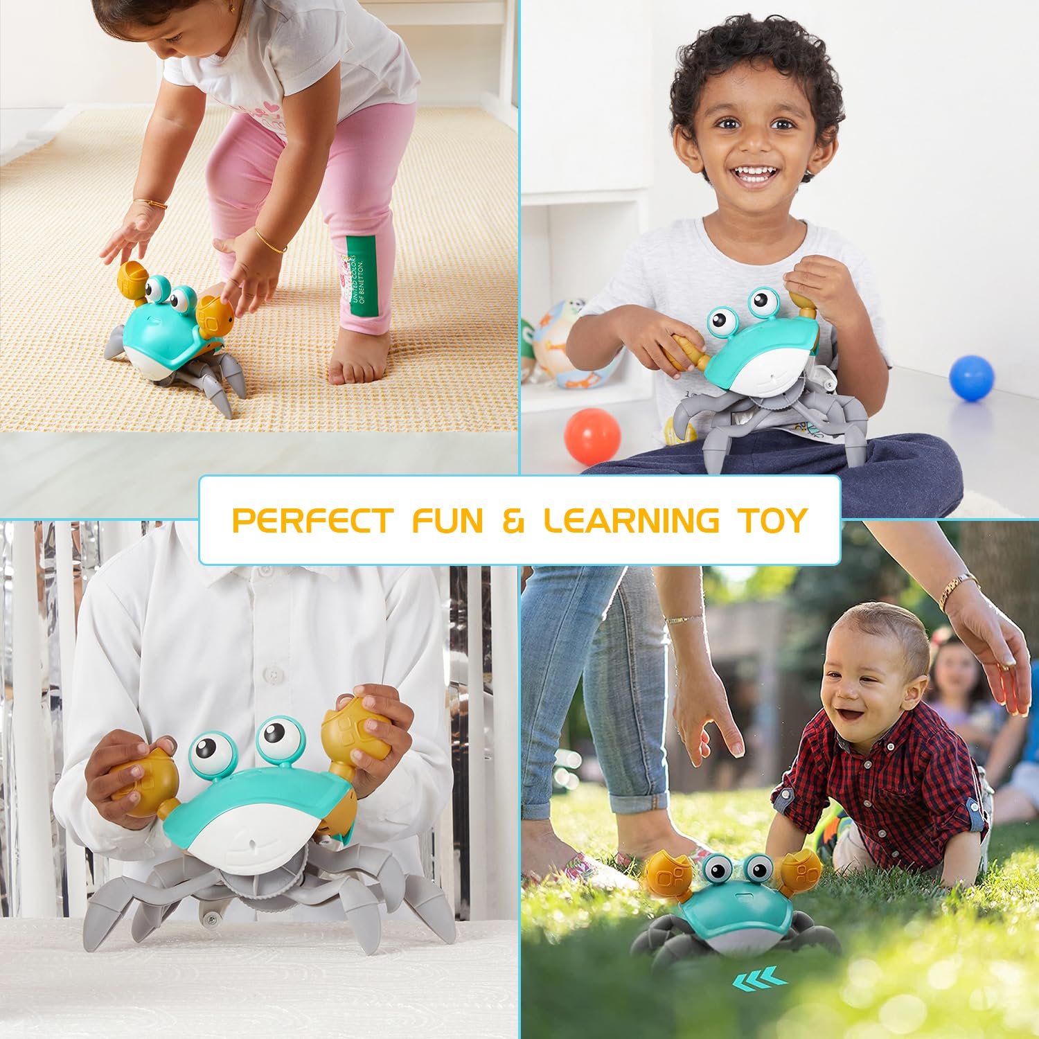 71rdbeo0pgl. sl1500 Amazon Brand – Jam & Honey Crawling Crab | Musical Toys for Toddlers | with Led Lights | Great Birthday Gift | Toys for Kids