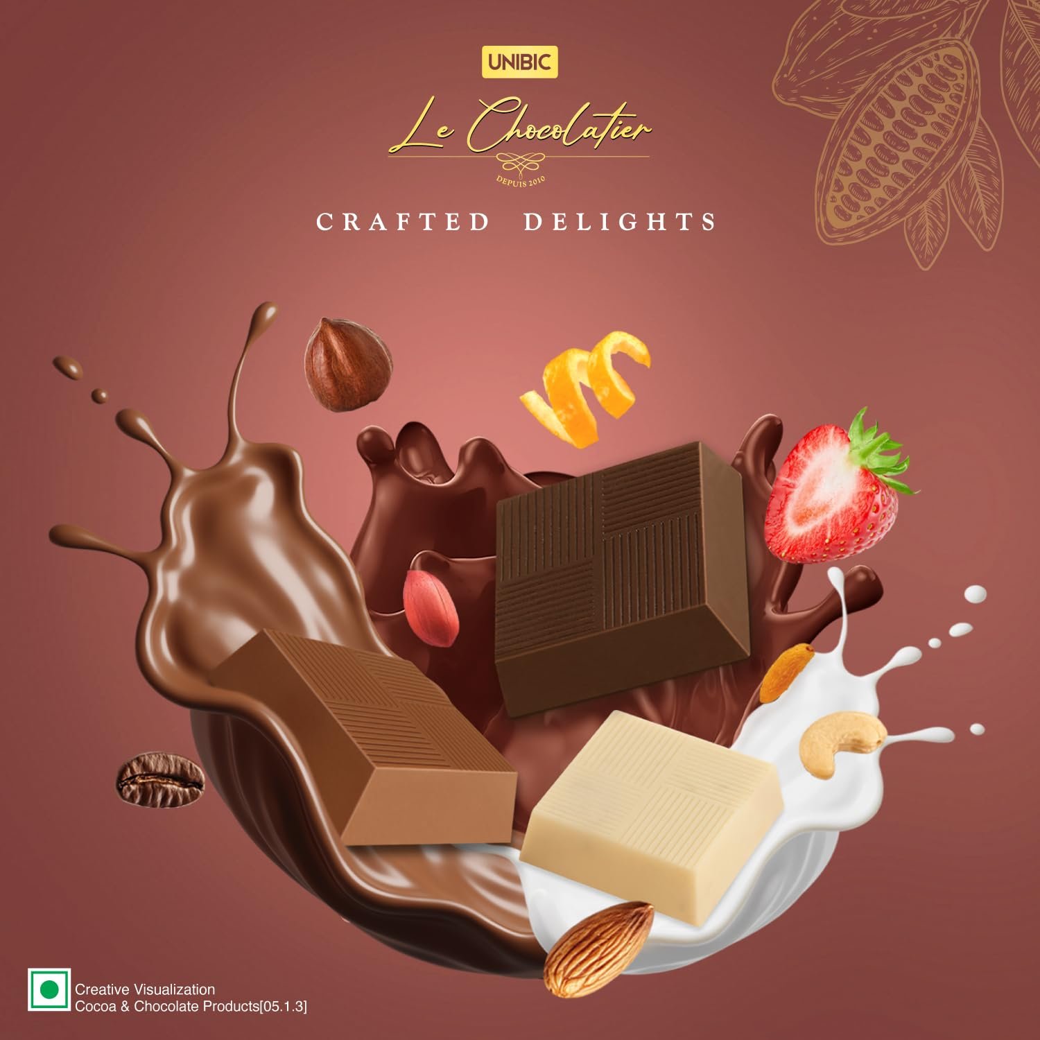 71rlkxk7qxl. sl1500 Unibic Le Chocolatier|Assorted Chocolates|Chocolate Gift Pack,168 Gram