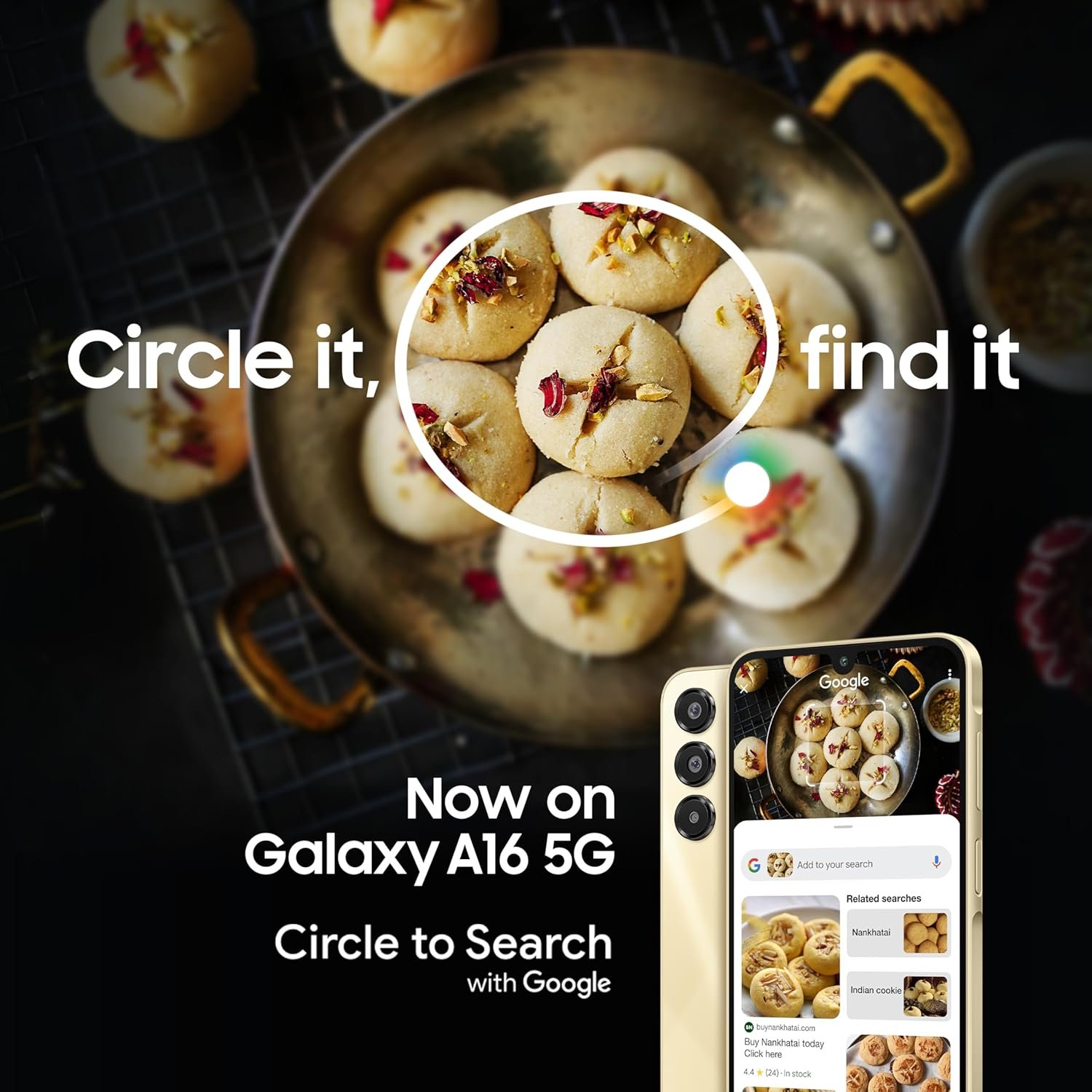 81 ocnir8kl. sl1500 1765482606 3360 Samsung Galaxy A16 5G (Gold, 8GB RAM, 128GB Storage) | AI | Circle to Search | Super AMOLED | 6.5 Inch Display | 50MP Triple Camera | IP54 Rated | 6 Times OS Upgrades