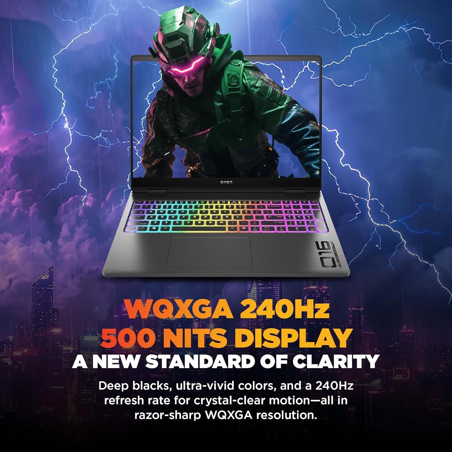 8113zwfwrhl. sl1500 HP Omen 16 Max, Intel Core Ultra 9 275HX processor,16GB NVIDIA RTX 5080 Gaming AI Laptop (32GB DDR5,1TB SSD) 60-240 Hz,3Ms,IPS,WQXGA,16/40.6Cm,Win11,M365* Office24,Black,2.68Kg,RGB Backlit, Ah0076Tx