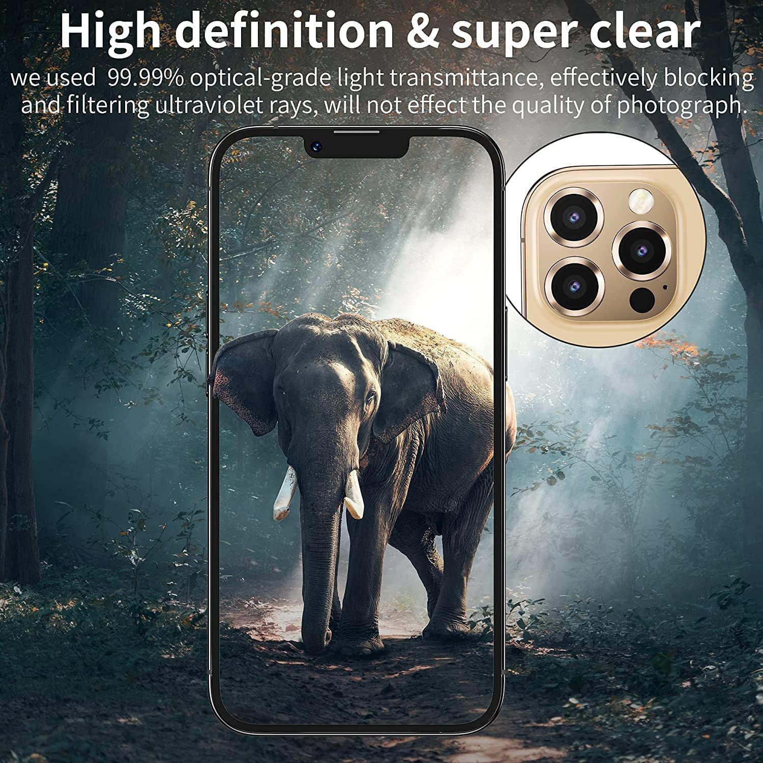 811zxdltokl. sl1500 Amazon Brand – Solimo Camera Lens Protector Glass Ring For iPhone 14/14 Plus Case Friendly with Edge to Edge Coverage and Easy Installation, Pack of 1 (Blue)
