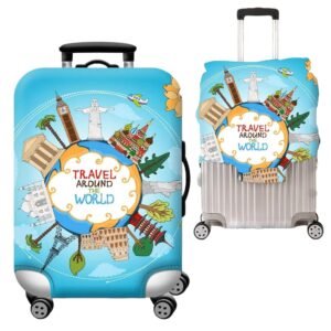 Handcuffs Luggage Cover Trolley Travel Covers, Washable Dust Proof Anti-Scratch Suitcase Protector (Multicolor, M (23"-26"))