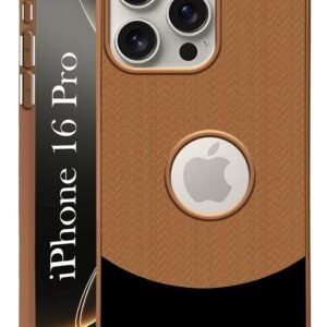Jkobi Back Cover Case for Apple iPhone 16 Pro (Elegant PU Leather Finish | Premium Minimalist Professional | Camera Protection Bump)