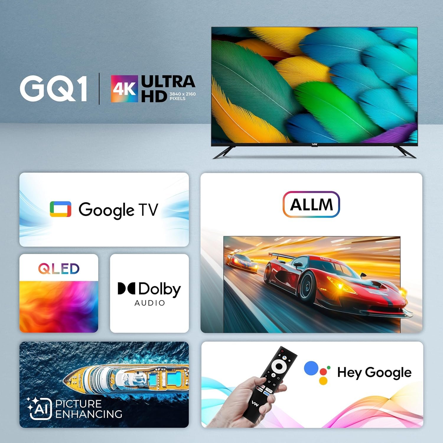 81cvwnsuuul. sl1500 VW 127 cm (50 inches) Pro Series 4K Ultra HD Smart QLED Google TV VW50GQ1