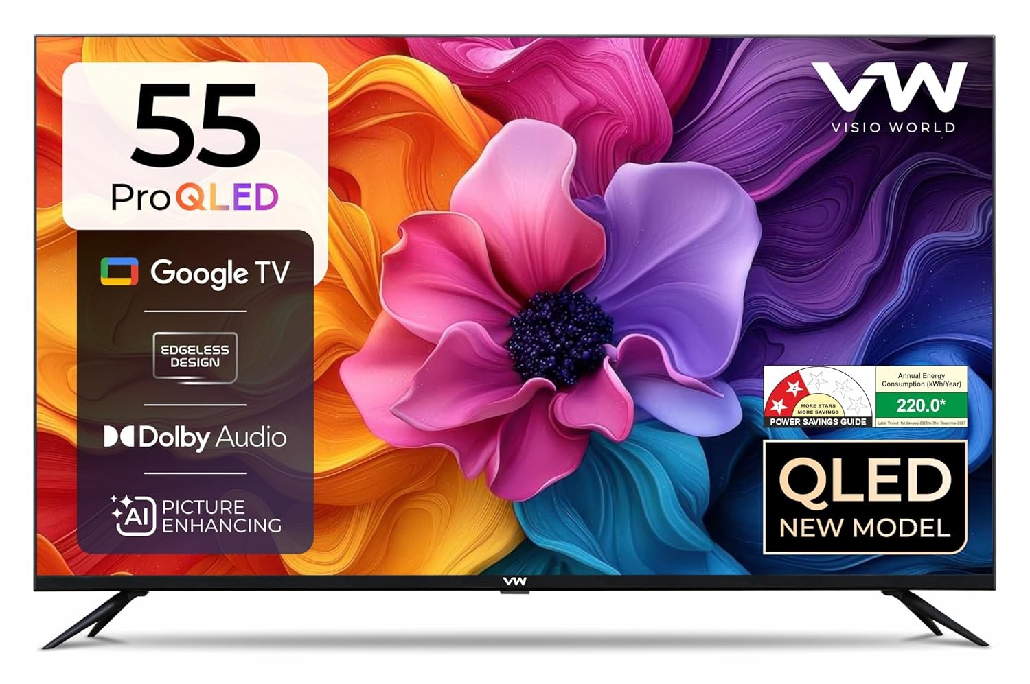 VW 140 cm (55 inches) Pro Series 4K Ultra HD Smart QLED Google TV VW55GQ1 VW 140 cm (55 inches) Pro Series 4K Ultra HD Smart QLED Google TV VW55GQ1