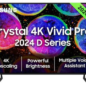 Samsung 138 cm (55 inches) D Series Brighter Crystal 4K Vivid Pro Ultra HD Smart LED TV UA55DUE77AKLXL (Black)