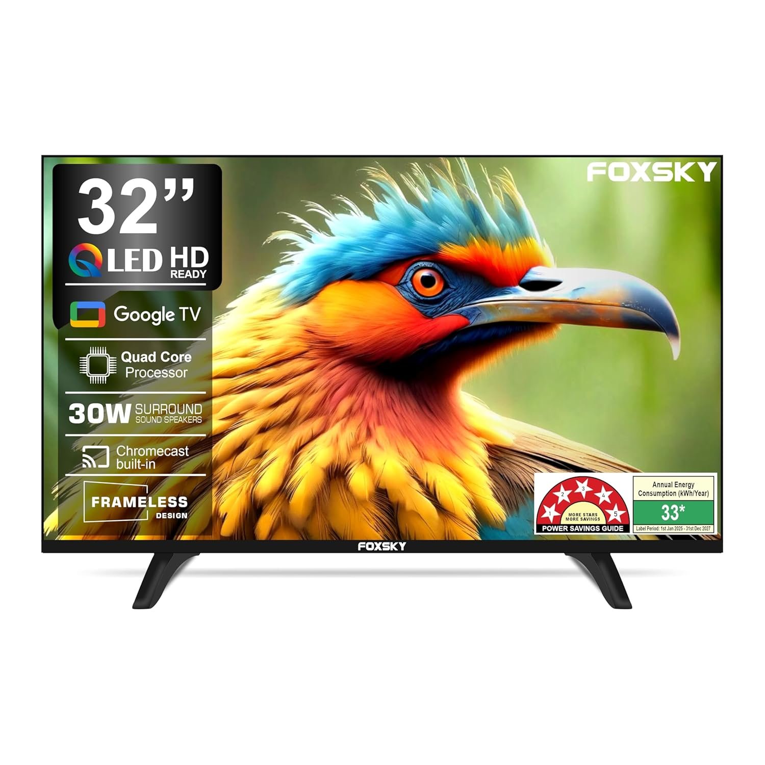 Foxsky 80 cm (32 inches) HD Ready Smart LED TV 32FS-VS (Black) Foxsky 80 cm (32 inches) HD Ready Smart LED TV 32FS-VS (Black)