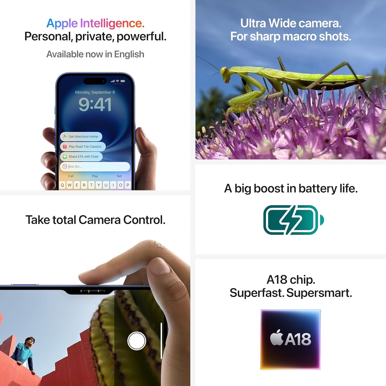 81ynxfz nwl. sl1500 1765289512 8864 iPhone 16 Plus 128 GB: 5G Mobile Phone with Camera Control, A18 Chip and a Big Boost in Battery Life. Works with AirPods; Black