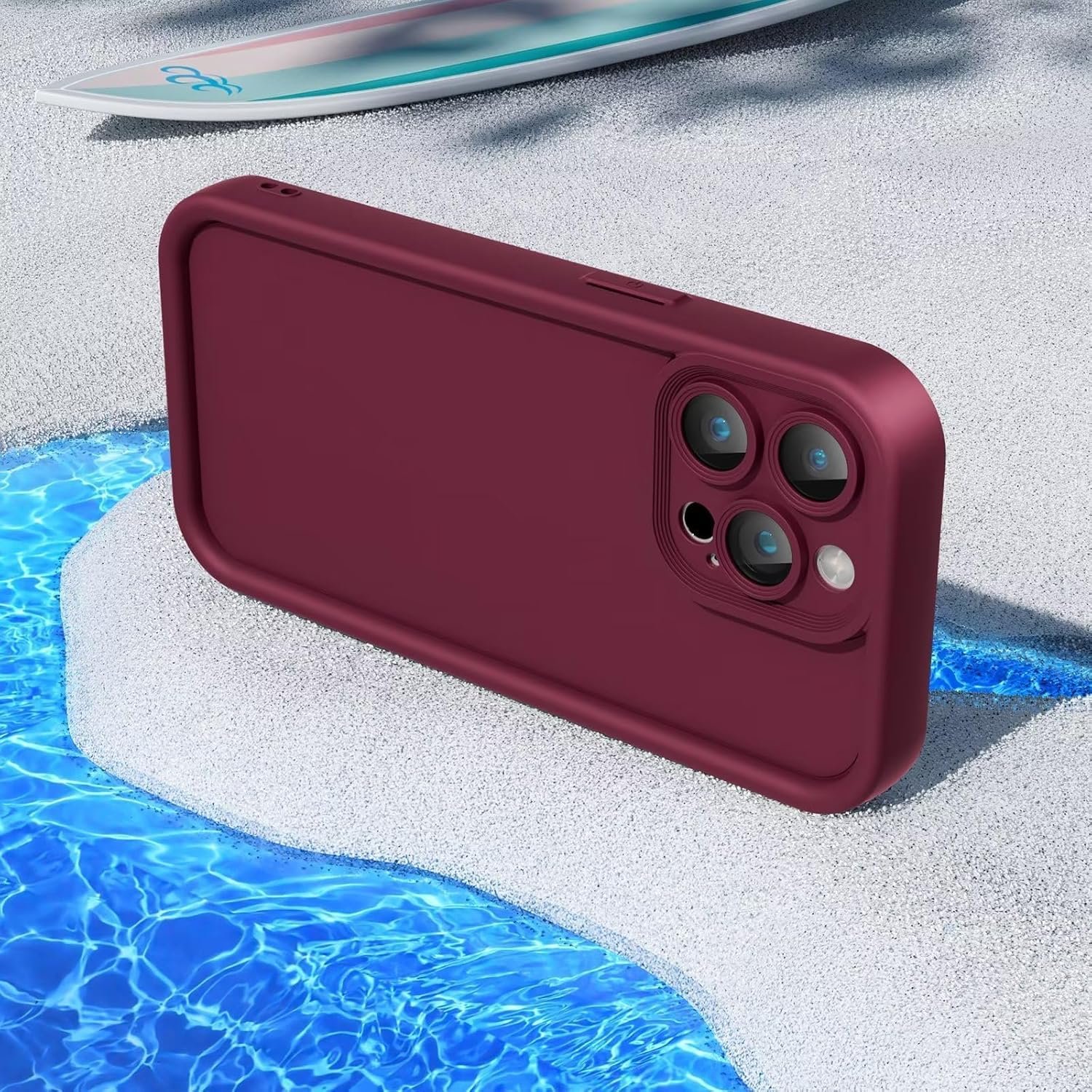 81fpbdo1w9l. sl1500 Scalebee Back Cover for Apple iPhone 13 Pro Max Soft and Flexible Matt Finish Anti Slip Shock Proof Camera Protection Silicon Phone Case (Redwine)
