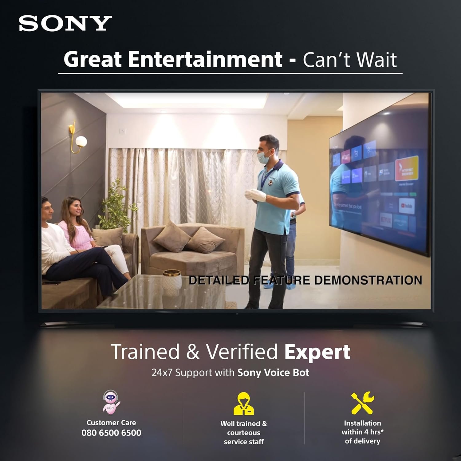 81ijjds7 rl. sl1500 Sony 164 cm (65 inches) BRAVIA 2M2 Series 4K Ultra HD Smart LED Google TV K-65S25M2