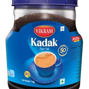 VIKRAM Kadak Dust Tea | Assam Tea | Premium Black Tea Powder | Strong,Aromatic Blend Perfect for a Bold and Refreshing Brew | Assam Chai Patti | 1kg Jar
