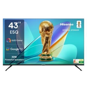 Hisense 108 cm (43 inches) E5Q Series Full HD Smart QLED Google TV 43E5Q (Black)