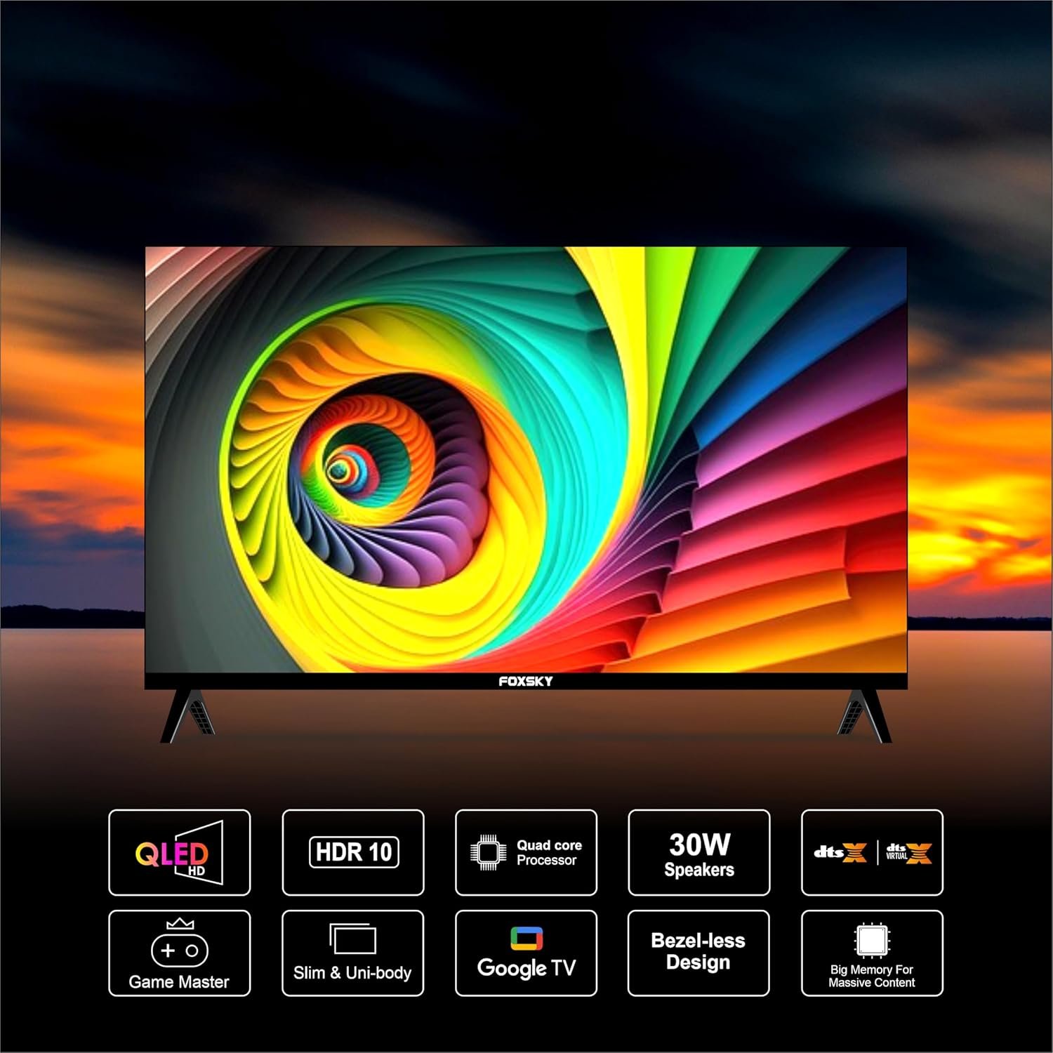 81zd805hasl. sl1500 Foxsky 80 cm (32 inches) HD Ready Smart LED TV 32FS-VS (Black)