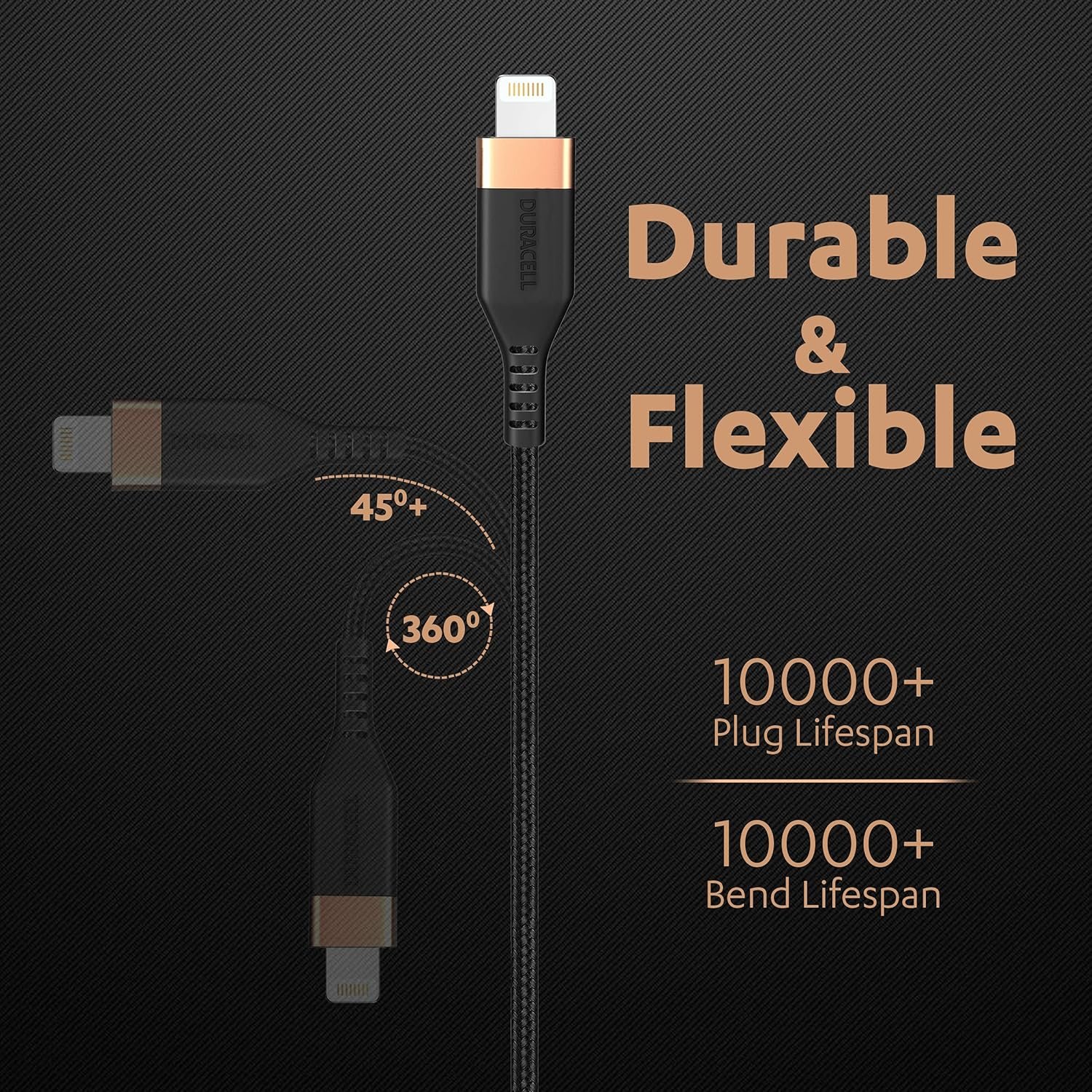91mxs22drsl. sl1500 Duracell USB Lightning Apple Certified (Mfi) Braided Sync & Charge Cable For Iphone, Ipad And Ipod. Fast Charging Lightning Cable, 3.9 Feet (1.2M) – Black