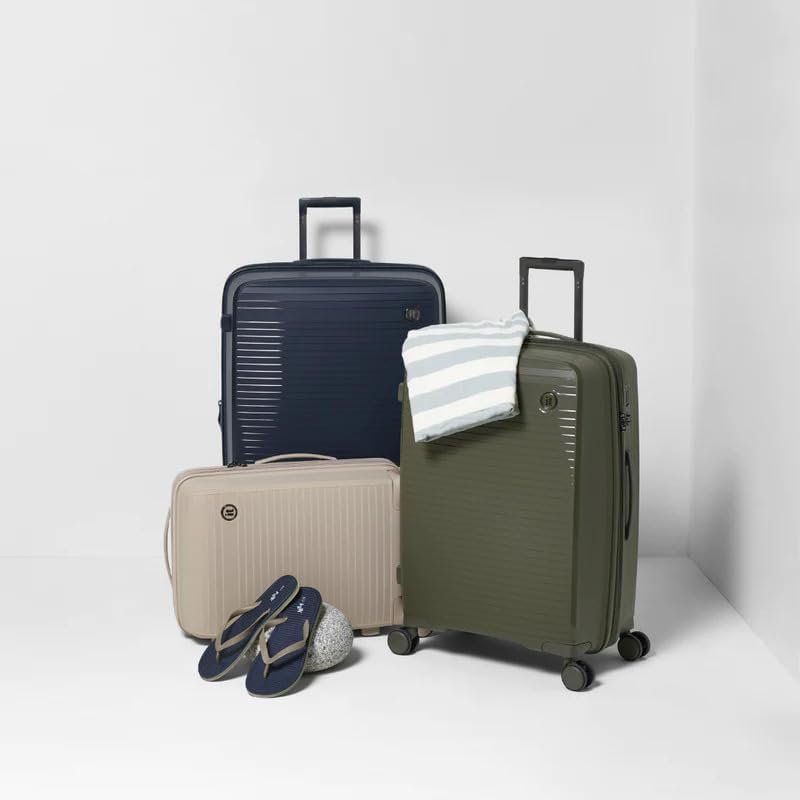 41jk6y2bhjl it luggage Spontaneous Blue Cabin-20 inches Expandable Anti-Theft Zipper Polypropylene Hardsided with TSA Lock 8 Wheel Trolley Bag