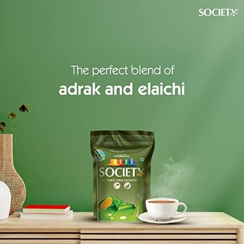 41dkhwcka4l Society Elaichi Adrak Chai | 250 g Pouch | Pack of 1 | Society Tea | Ginger & Cardamom | Refreshing & Tasteful | All Natural Ingredients | No preservatives