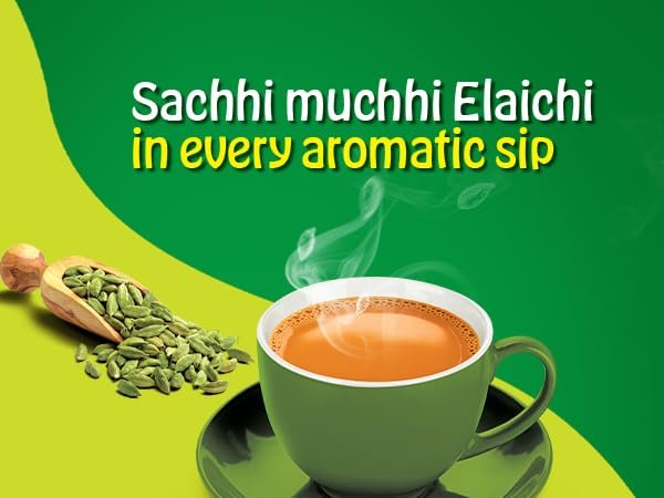 511a6dpyckl VIKRAM Elaichi CTC Tea | 100% Natural Ground Cardamom blended with Assam Tea | Flavorful, and Aromatic Blend Perfect for a Bold and Refreshing Brew | Premium Black Powder | No Added Essence – 750 gram