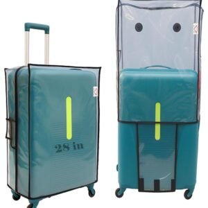 HOMECUTE Trolley Bag Cover, Transparent Protective Covers, PVC Fabric Waterproof Dustproof Luggage Covers with Zipper, Anti-Scratch Trolley Cover for Travel Accessories (28 in)
