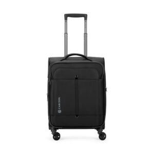 CARLTON Carlton Tuxedo Polyester 57 Cms Black Softsided Cabin Spinner Suitcase Luggage (113J458010)