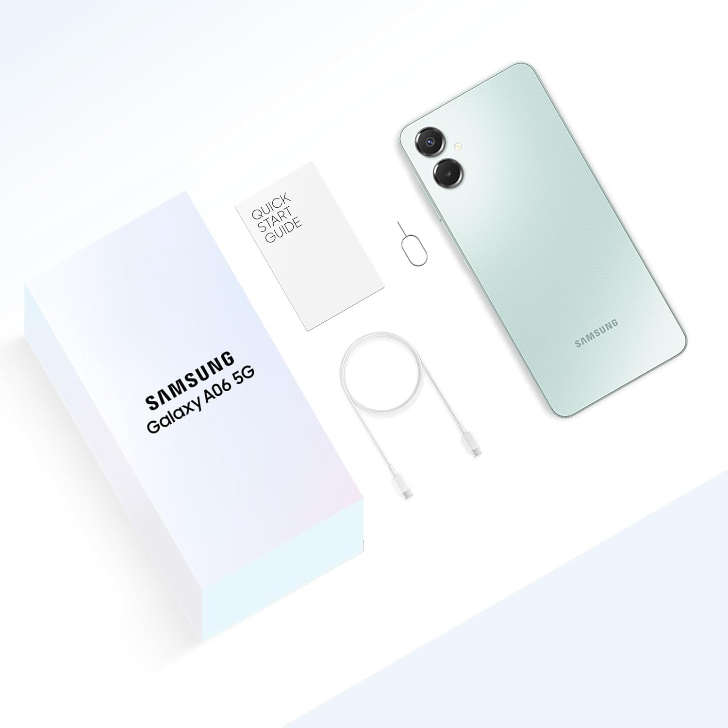 51s49fao5gl. sl1500 Samsung Galaxy A06 5G (Light Green, 4GB RAM, 128GB Storage)_with Other Offers