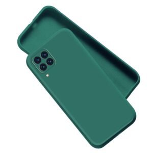 A rtistque Liquid TPU Silicone Matte Shockproof Flexible with Camera Protection Soft Back Cover Case for Samsung Galaxy F62 - Dark Green