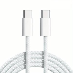 APFEN® 80W Type C to C Fast Charging Cable [MFI Certified] Nylon Braided Cable Compatible With iPhone 16/15 Pro/ProMax Series/Macbook/iPad and Other Type C devices.