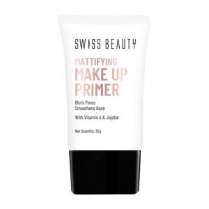 Swiss Beauty Mattifying Makeup Primer | Oil-Free Shine | Minimises Pores | Long-Lasting Base | All skin Types | 30ml