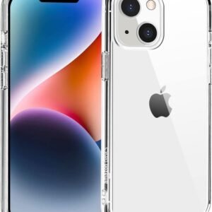 AIBEX® Clear Mag-Saf Case for iPhone 14 | Strong Magnetic Lock, Anti-Yellowing Transparent Back Cover | Military-Grade Drop Protection | Slim Lightweight Cover with Camera Guard - Crystal